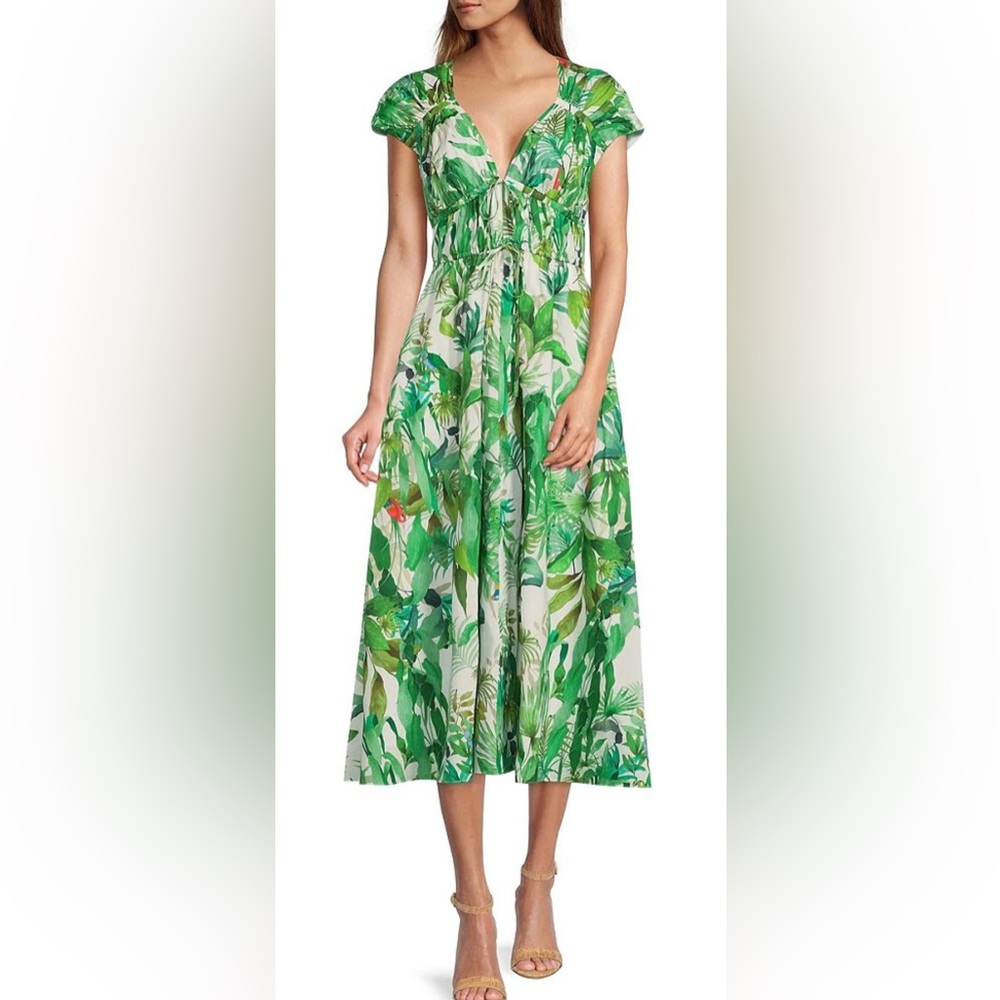 Tropical Print Midi